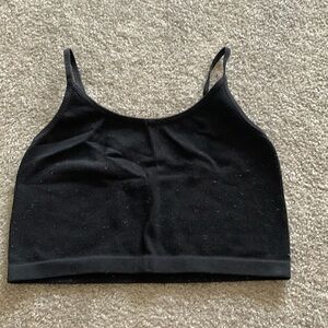 Black Bozzolo tank top, size S